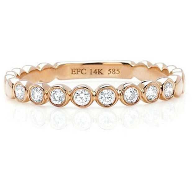 Diamond Bezel Stack Ring