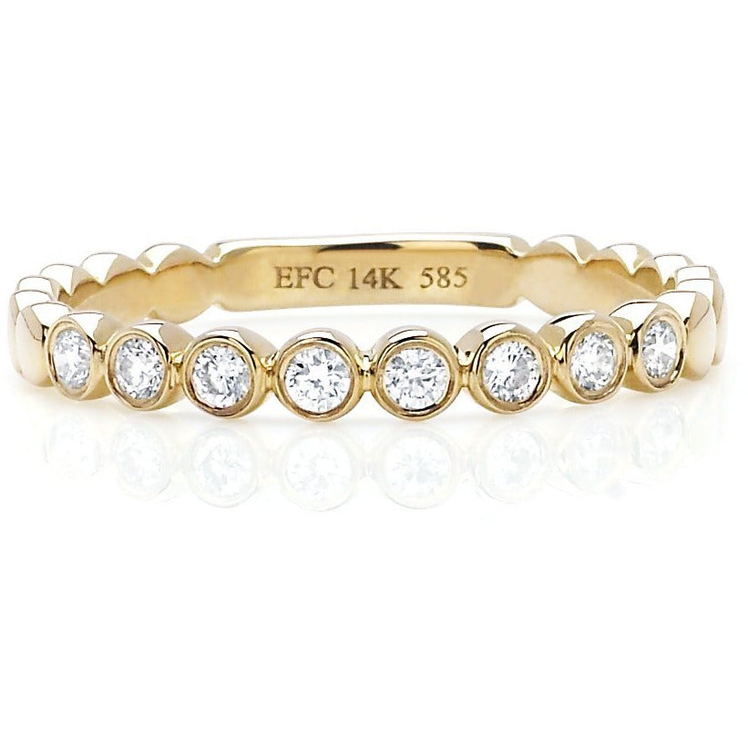 Diamond Bezel Stack Ring