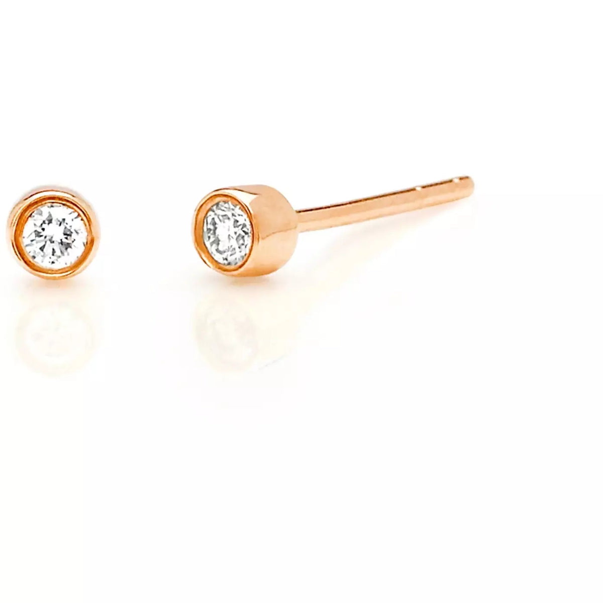 Diamond Bezel Stud Earring