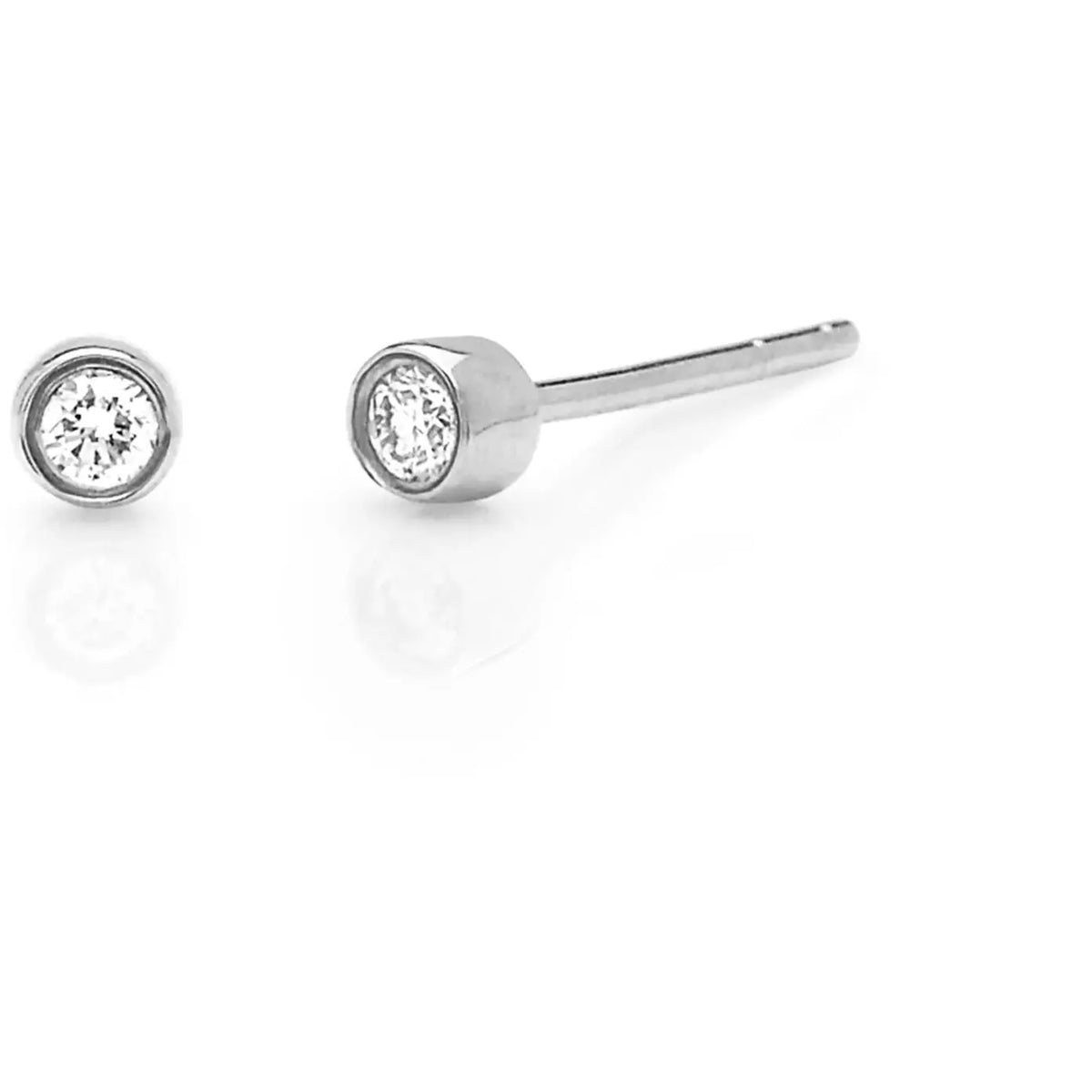 Diamond Bezel Stud Earring