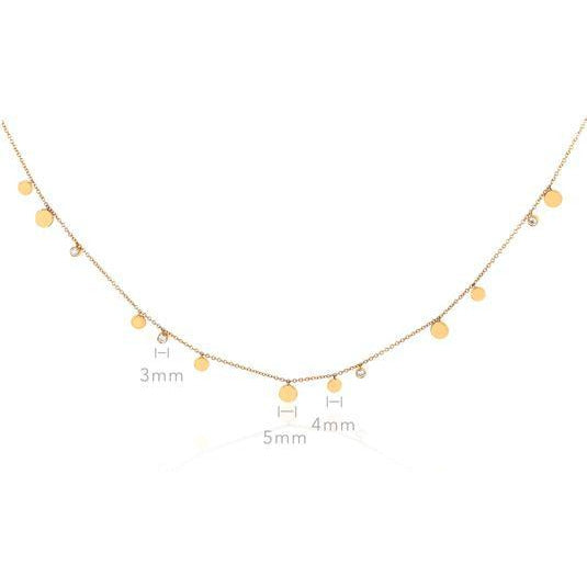 Gold &amp; Diamond Confetti Necklace