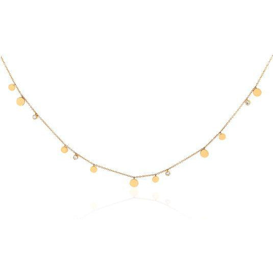 Gold &amp; Diamond Confetti Necklace