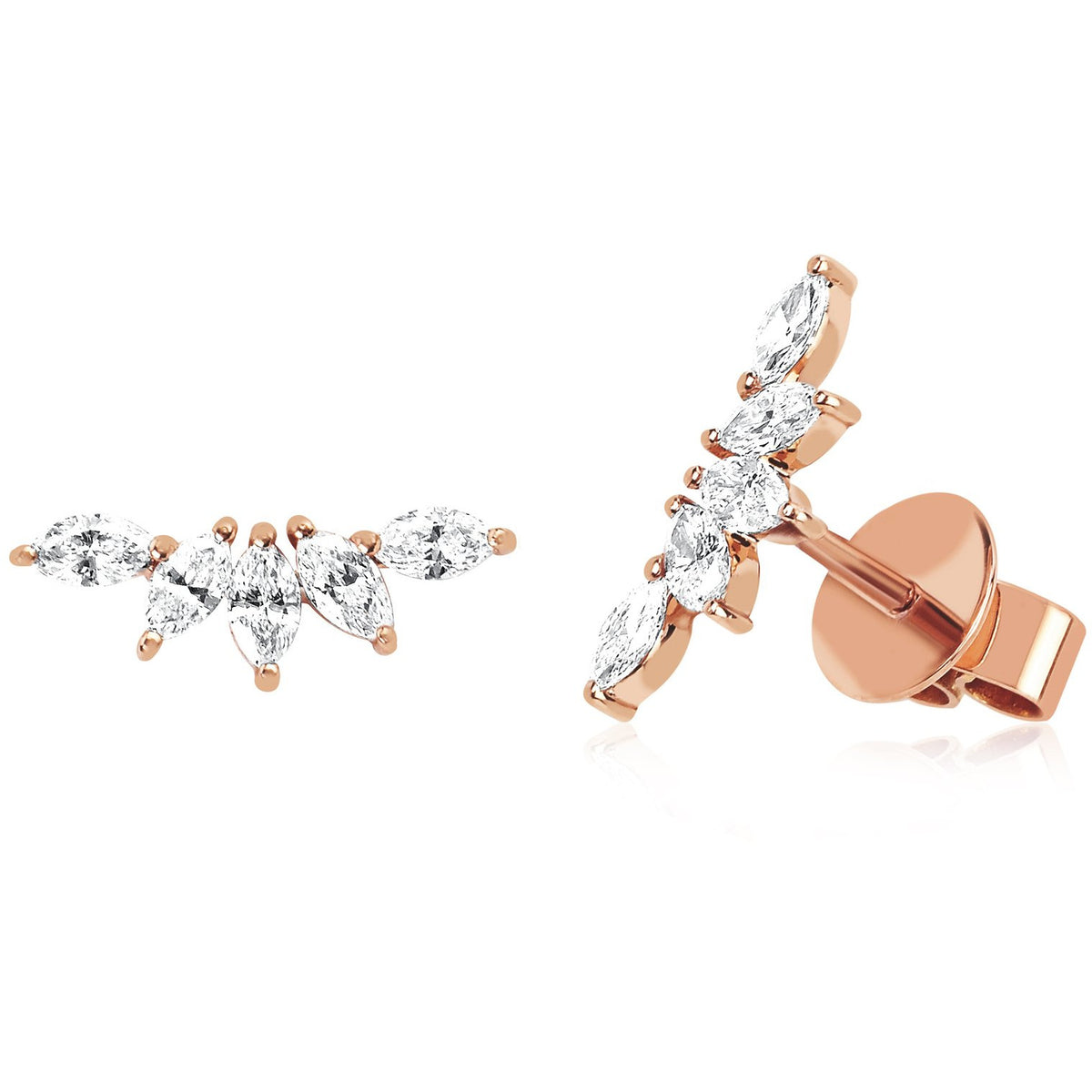 Diamond Marquise Fan Earring