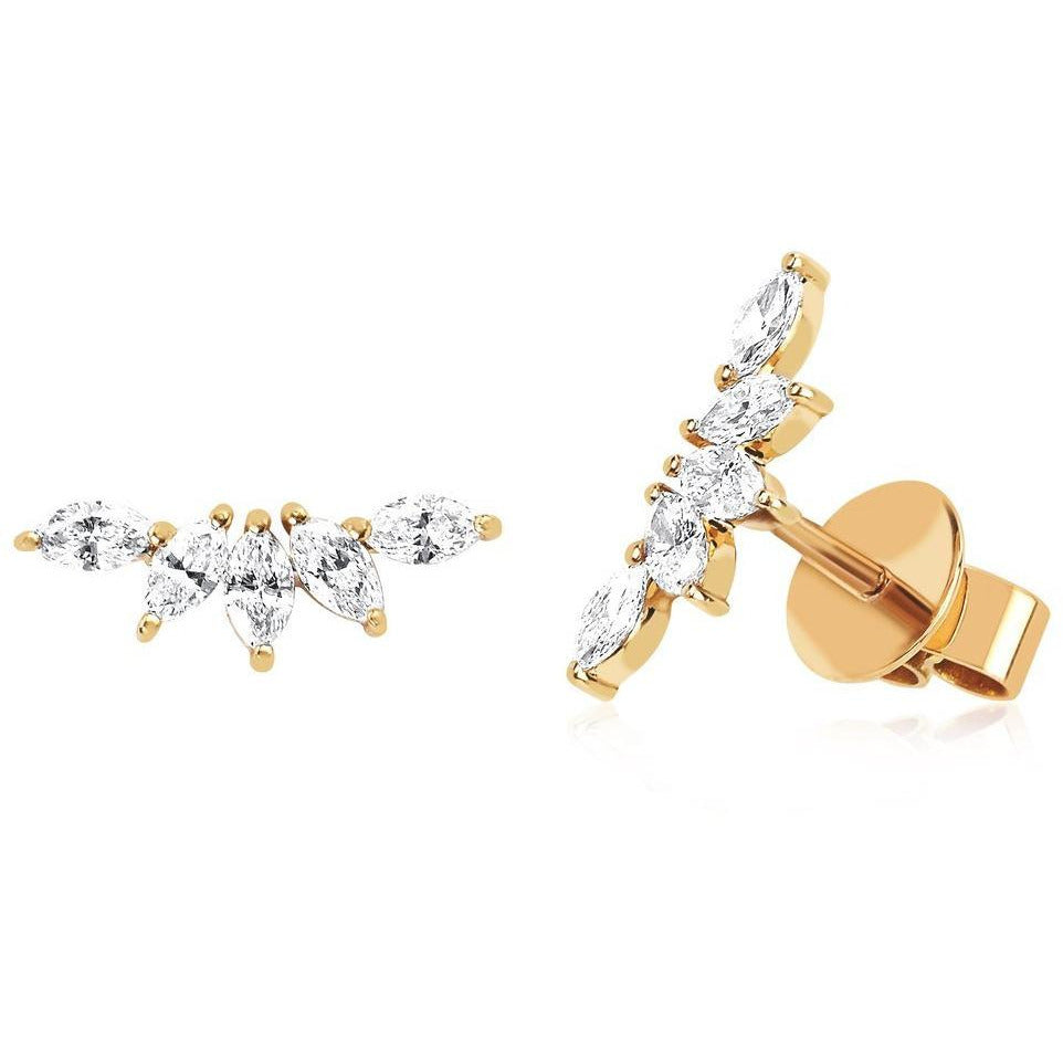 Diamond Marquise Fan Earring