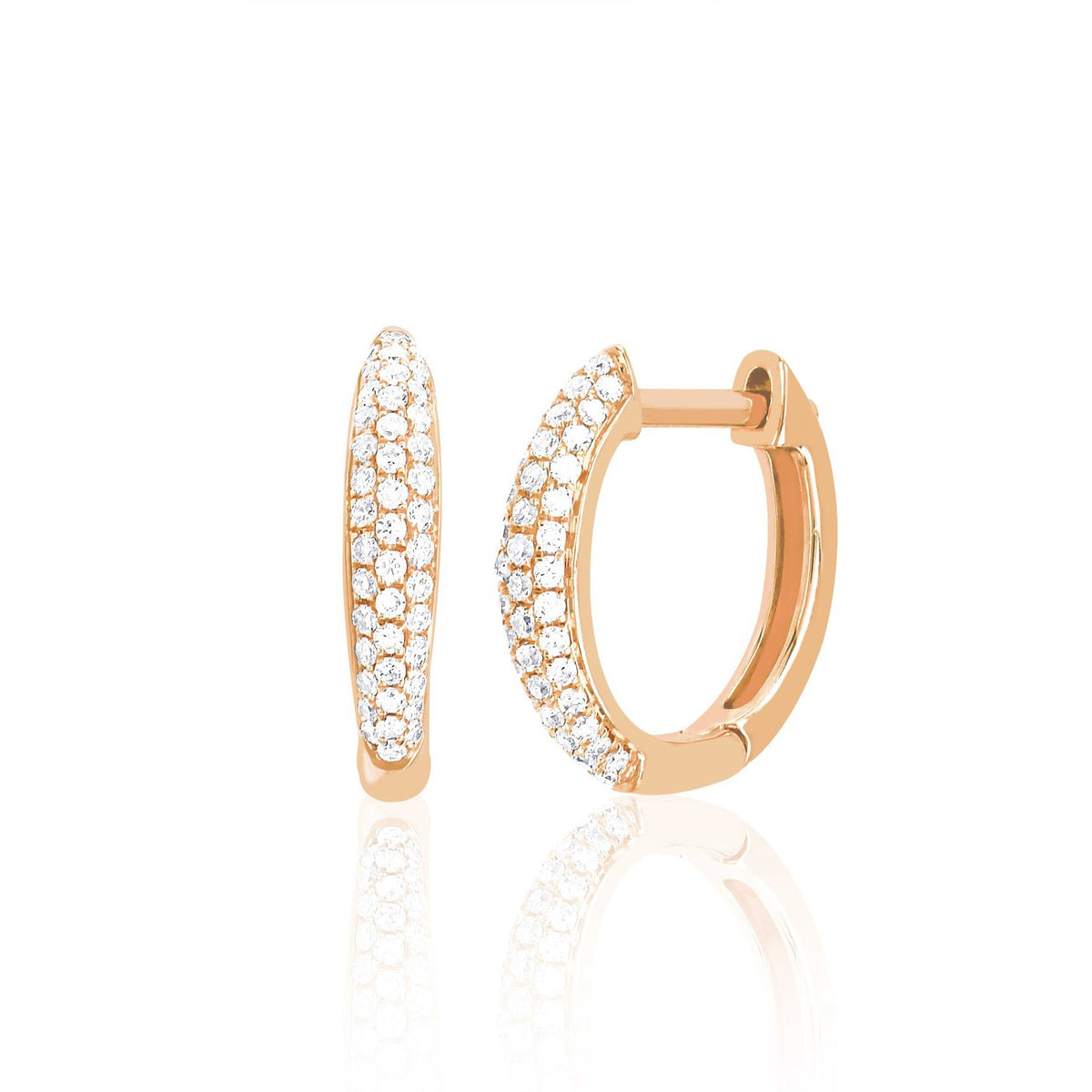 Diamond Dome Mini Huggie Earring