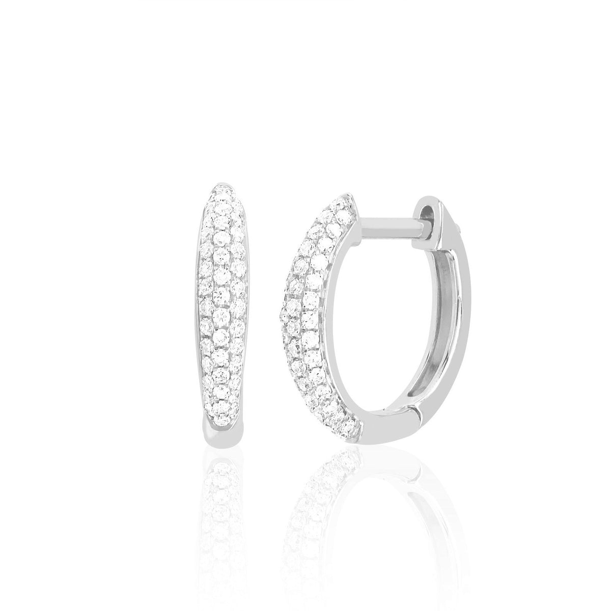 Diamond Dome Mini Huggie Earring