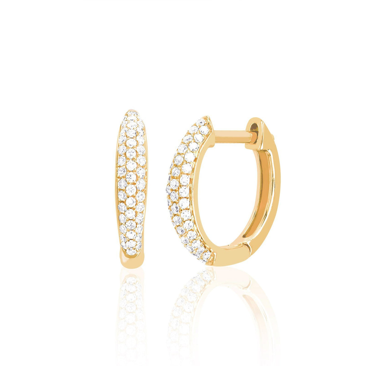 Diamond Dome Mini Huggie Earring