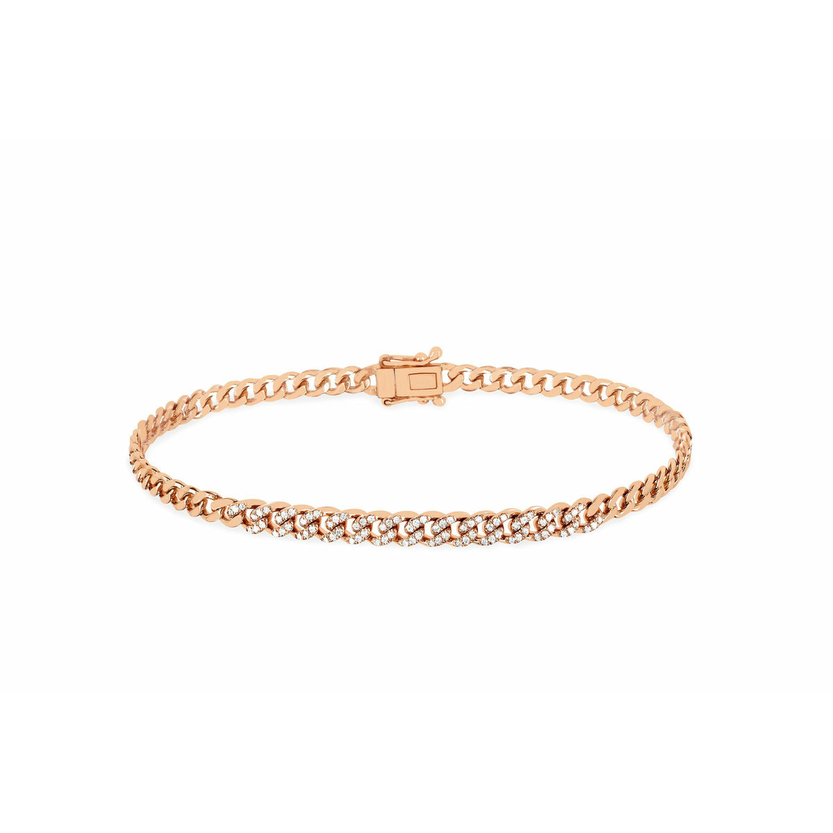 Diamond Mini Curb Chain Bracelet