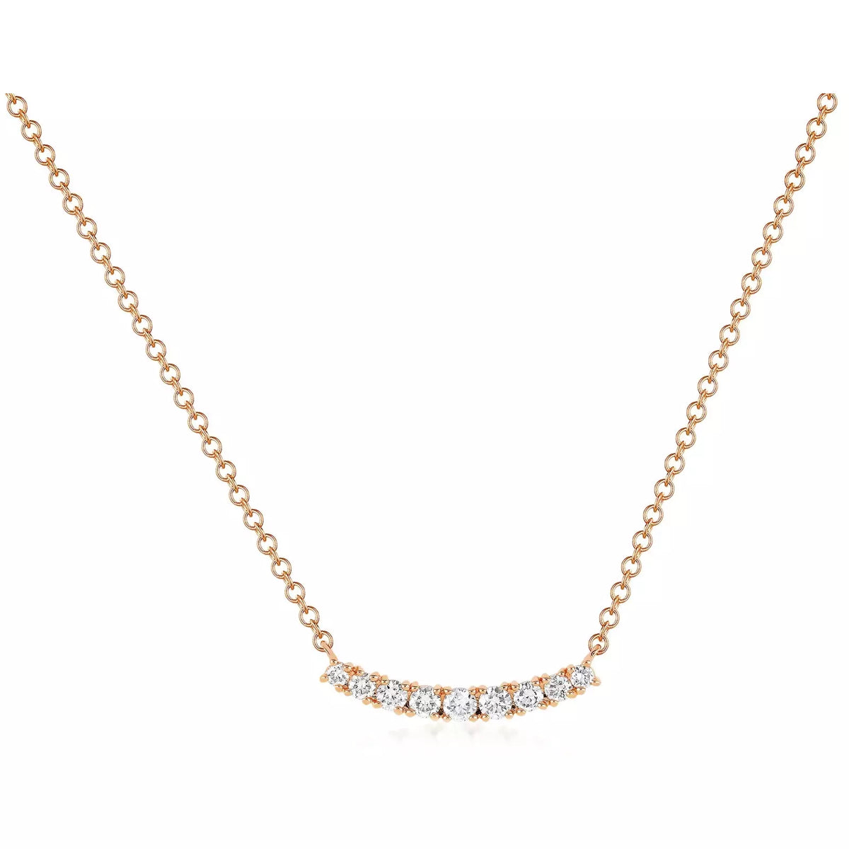 Full Cut Diamond Arc Necklace