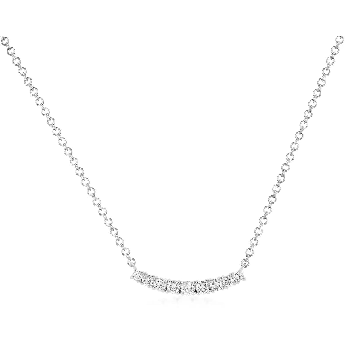 Full Cut Diamond Arc Necklace