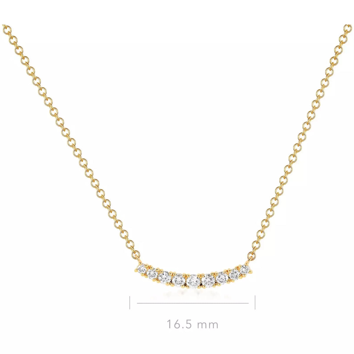 Full Cut Diamond Arc Necklace