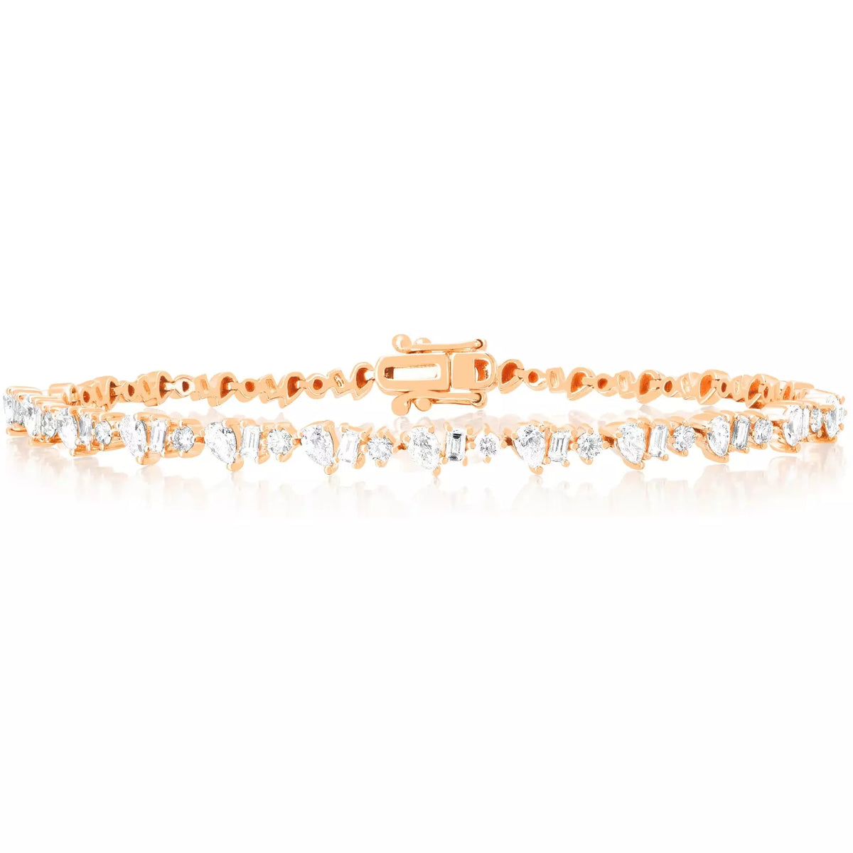 Multi Faceted Diamond Eternity Bracelet