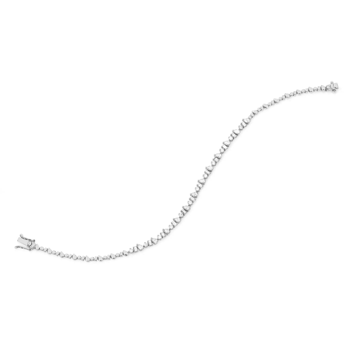 Multi Faceted Diamond Eternity Bracelet