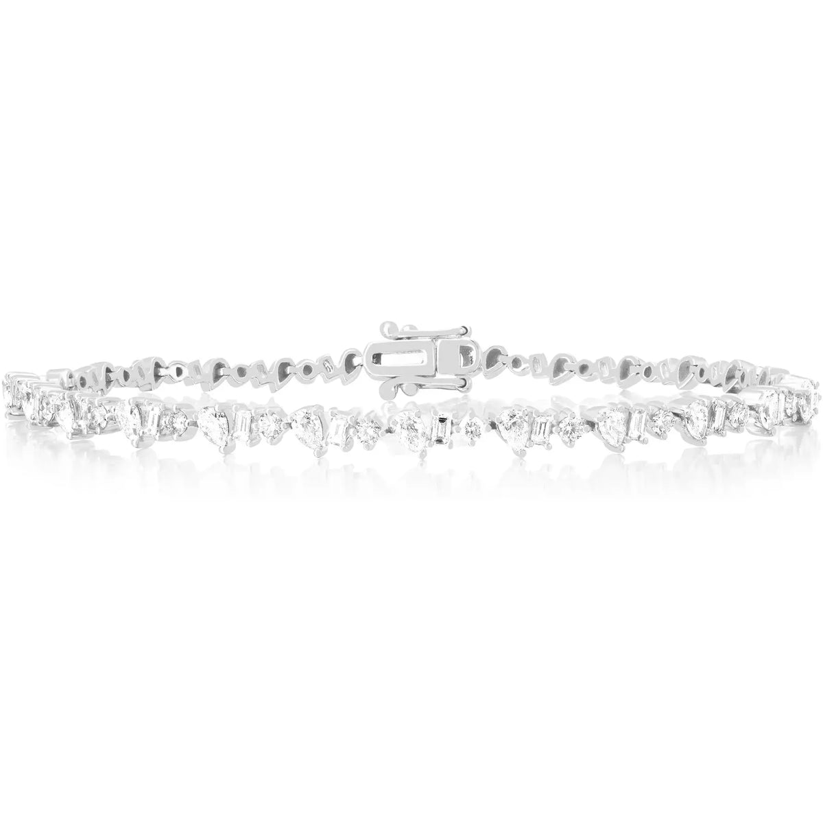 Multi Faceted Diamond Eternity Bracelet