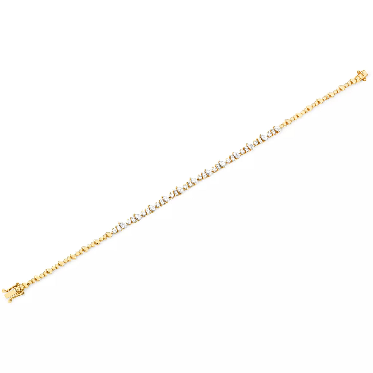 Multi Faceted Diamond Eternity Bracelet