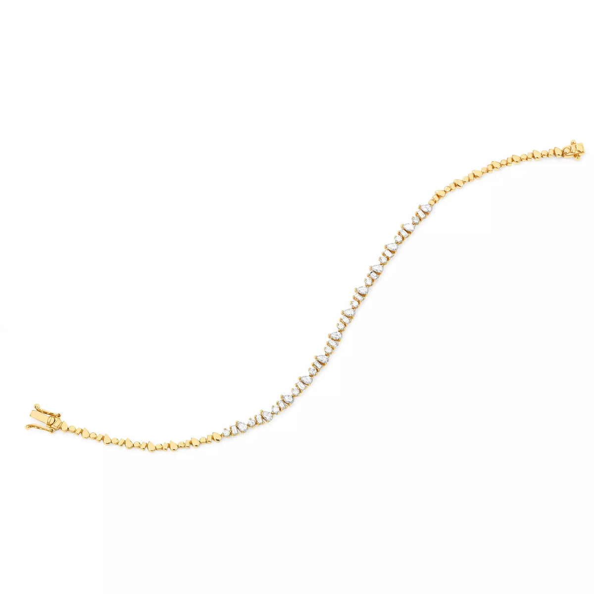 Multi Faceted Diamond Eternity Bracelet