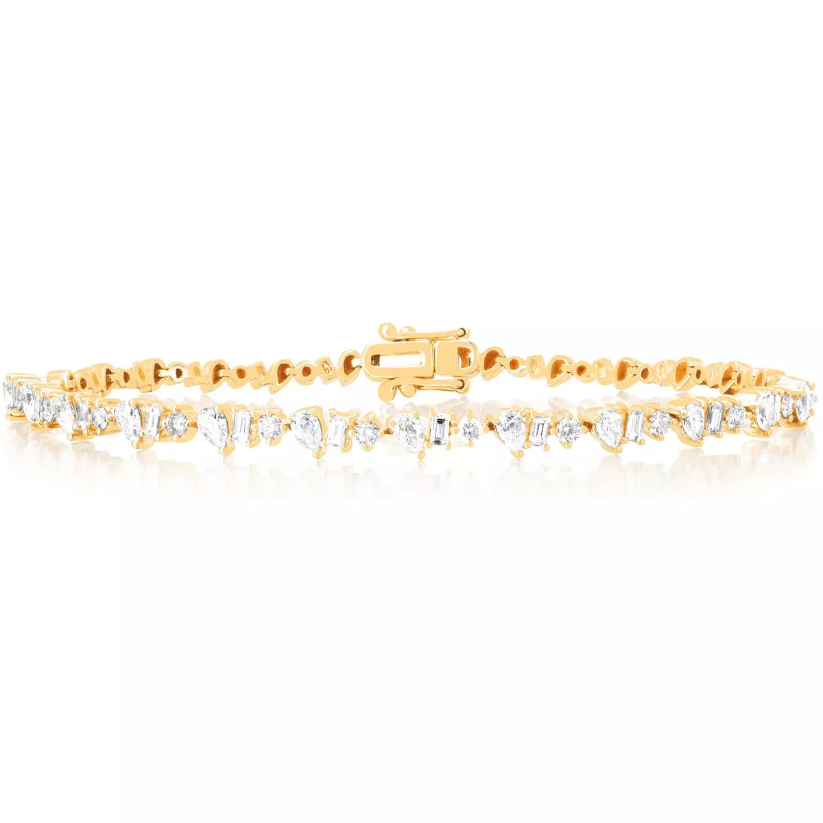 Multi Faceted Diamond Eternity Bracelet