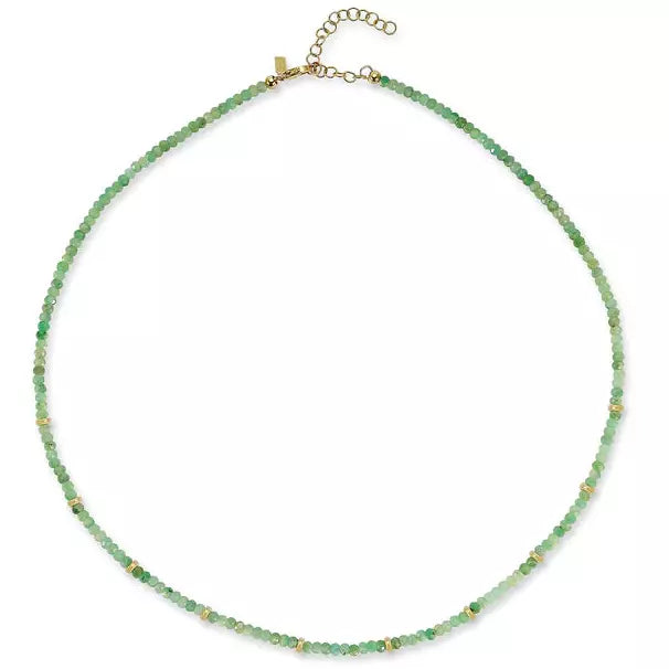 Birthstone Necklace With Gold Rondelles