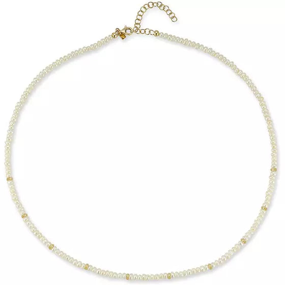 Birthstone Necklace With Gold Rondelles