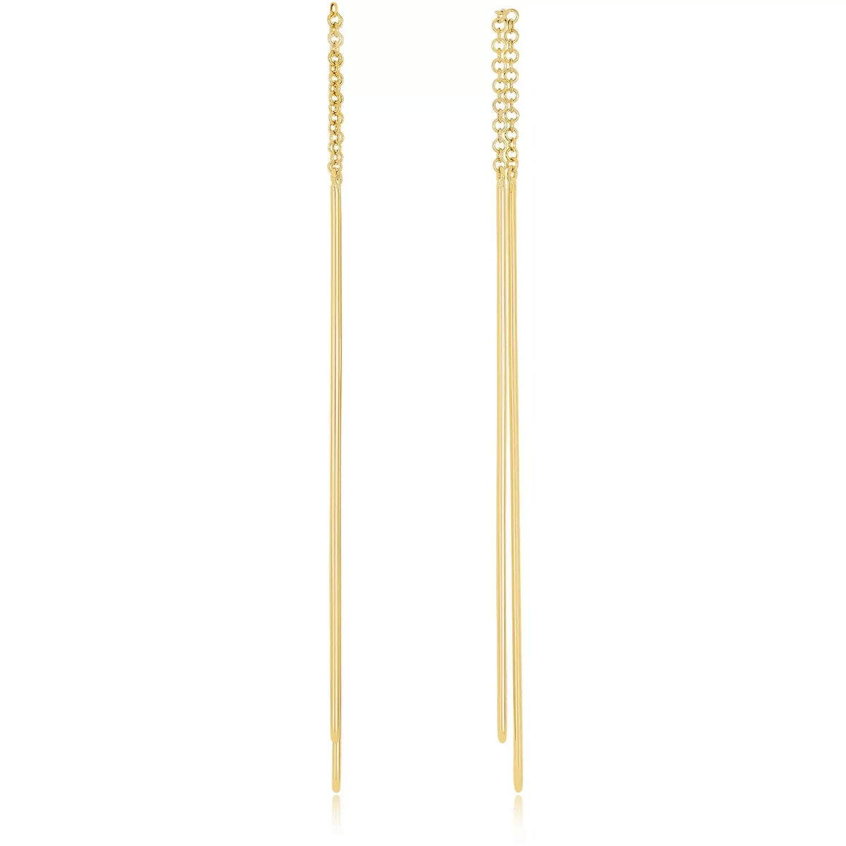 Gold Bar Threader Earring