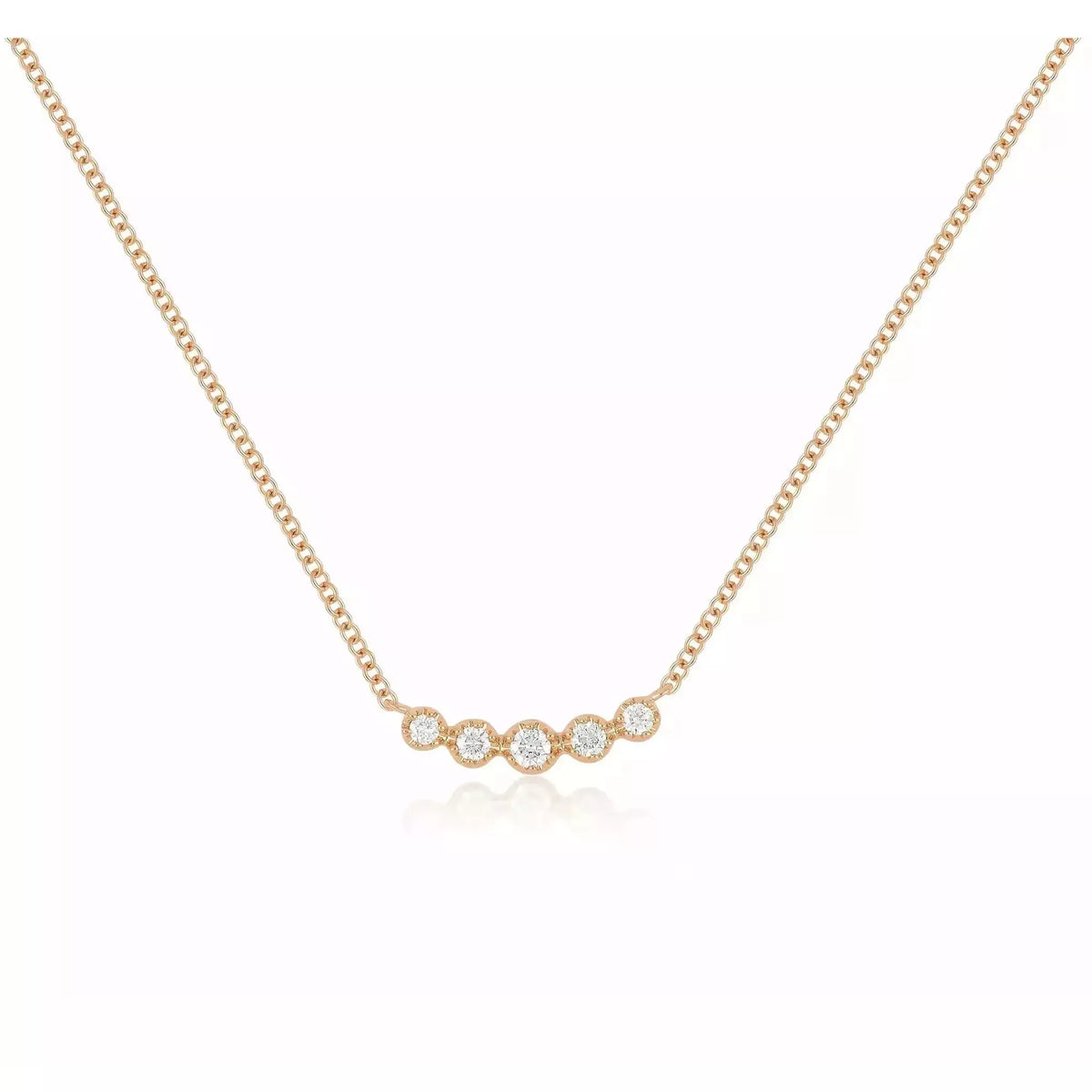Diamond Crown Crescent Necklace