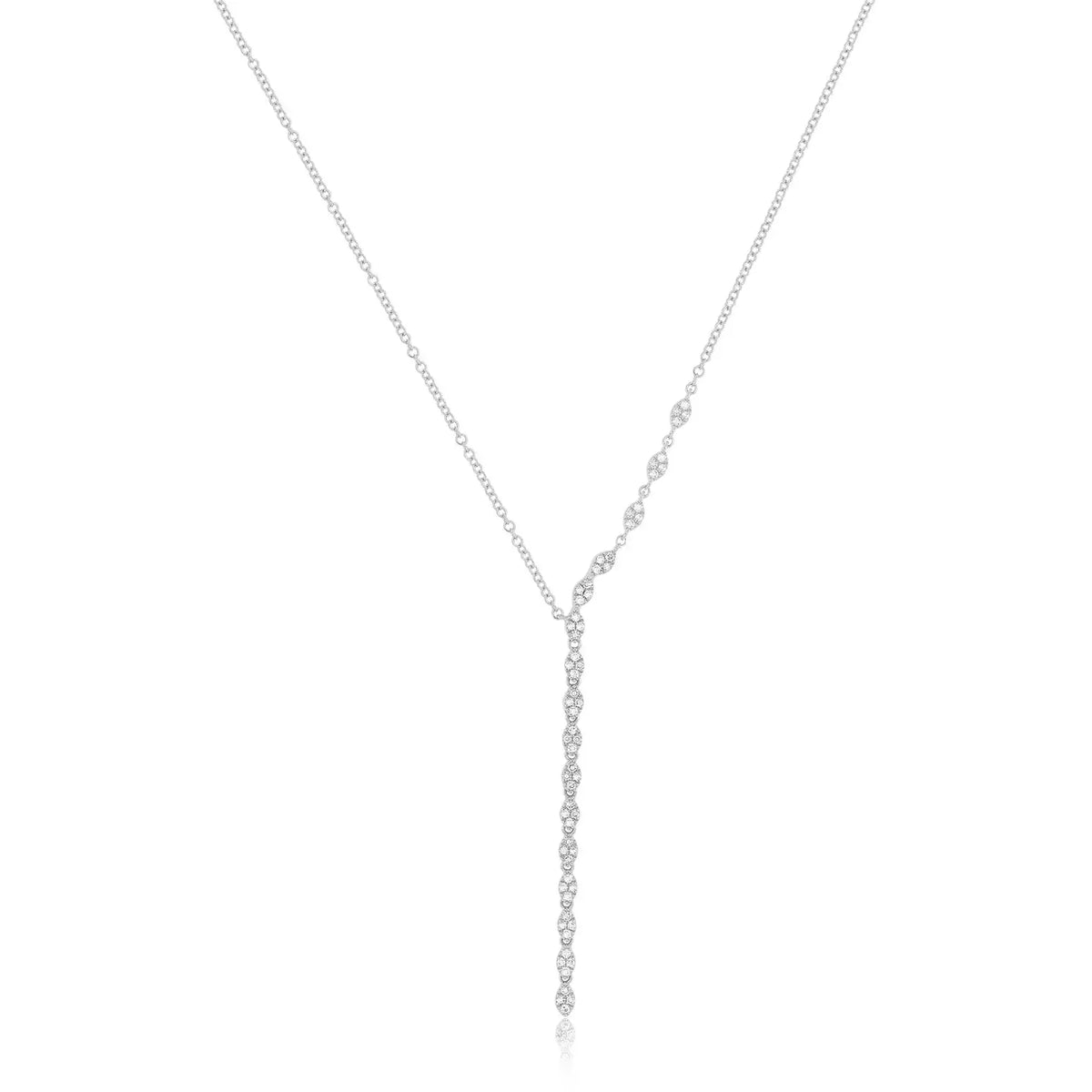 Pavé Diamond Marquise Waterfall Necklace