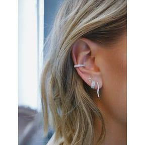 Diamond Hook Stud Earring