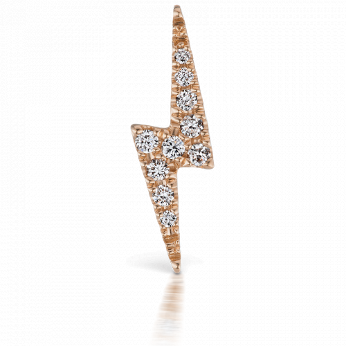 Diamond Lightning Bolt Earstud