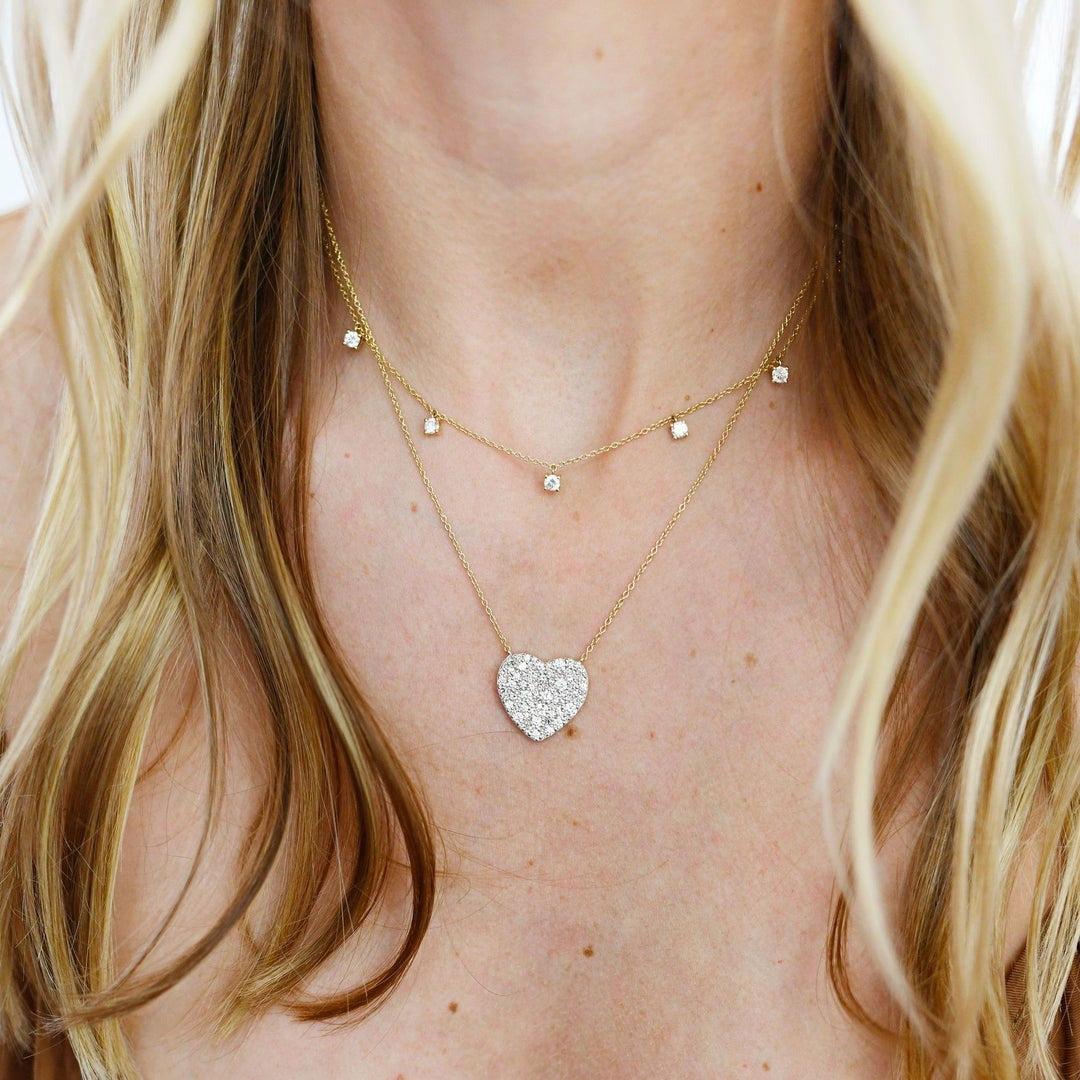 Classic Diamond Heart Necklace