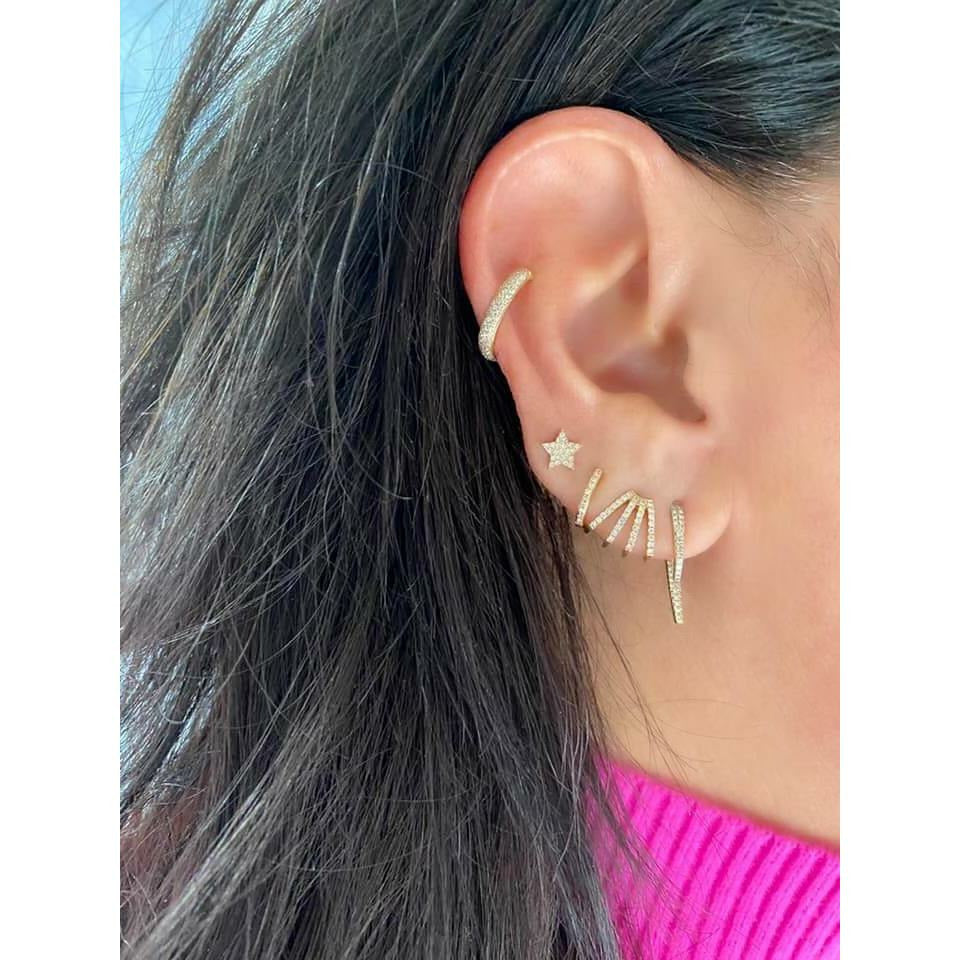 Diamond Hook Stud Earring
