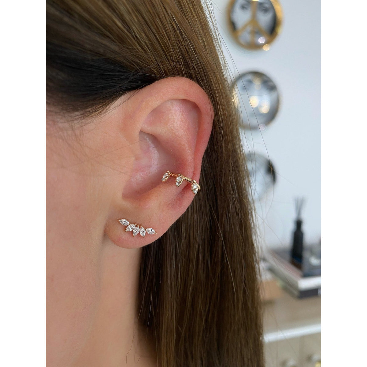 Diamond Marquise Fan Earring