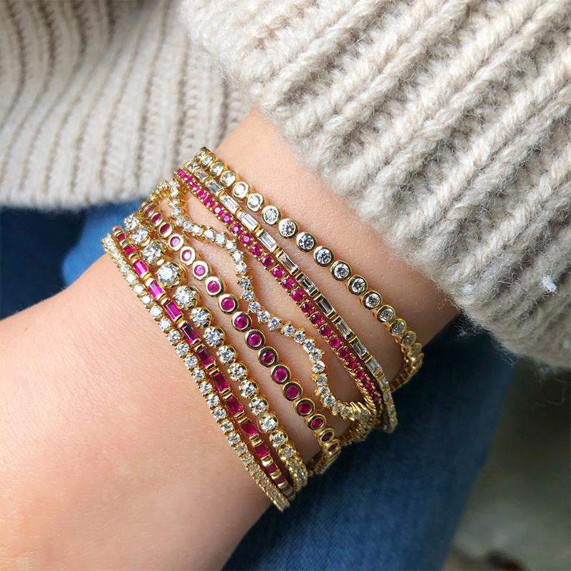 Ruby 4 Prong Tennis Bracelet