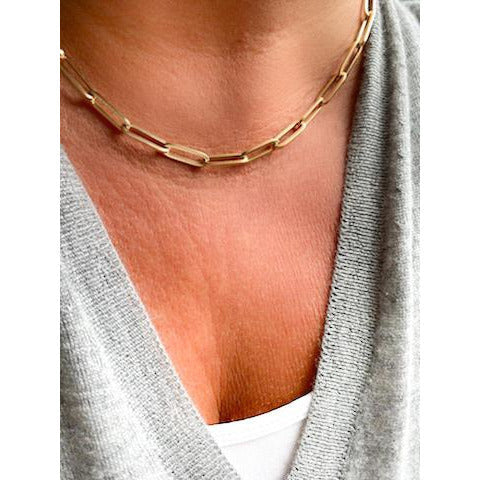 Extra Large Paperclip Chain Necklace