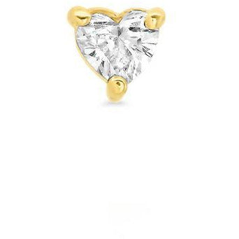 Heart-Cut Diamond Stud