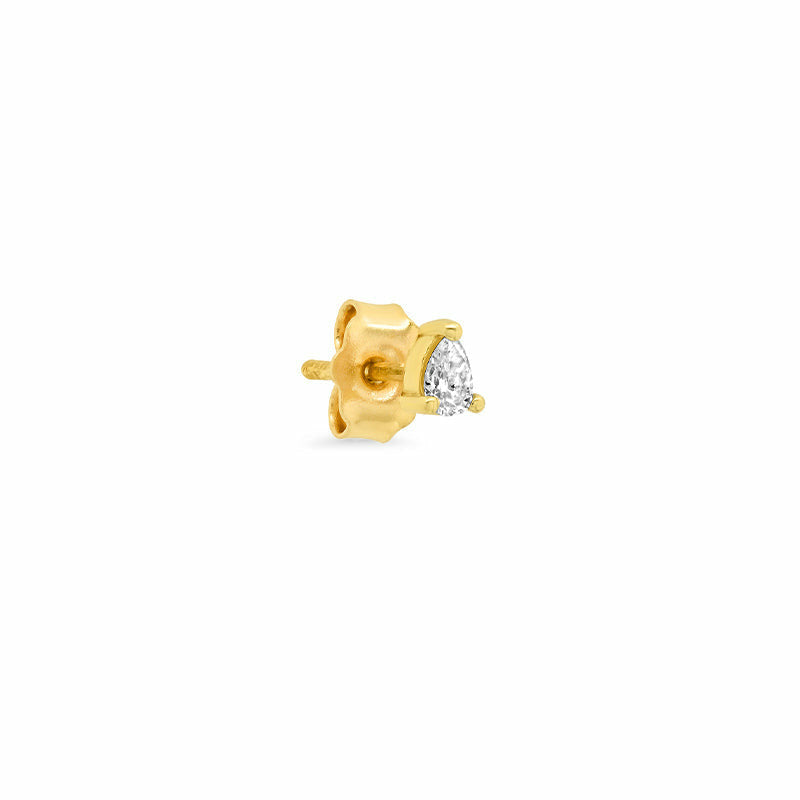 Pear-Cut Diamond Stud