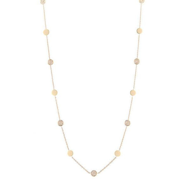 Gold  Diamond Circle-By-The-Inch Necklace