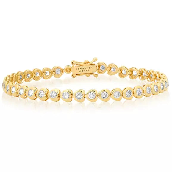 Diamond Heart Tennis Bracelet