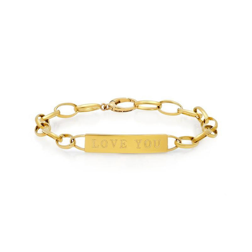 Medium Edith Link Bracelet With Nameplate