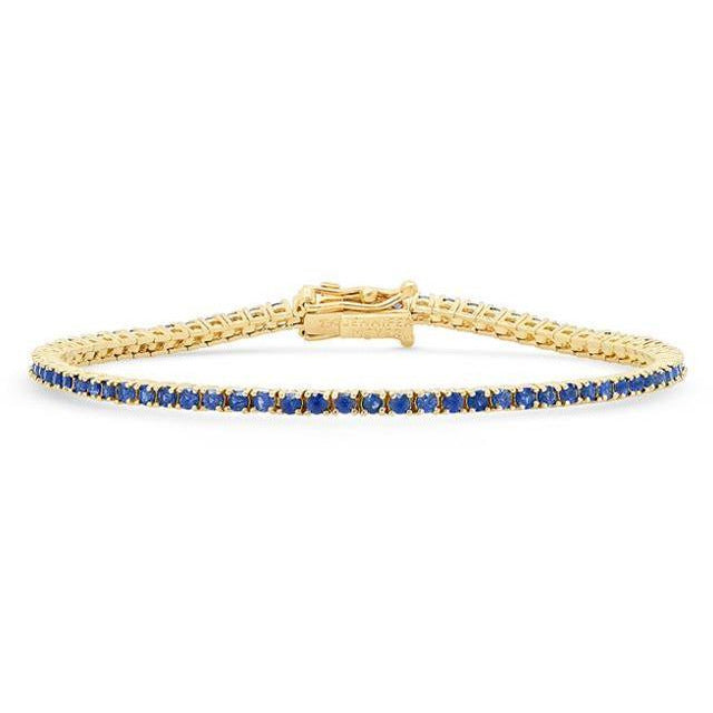 Blue Sapphire 4 Prong Tennis Bracelet