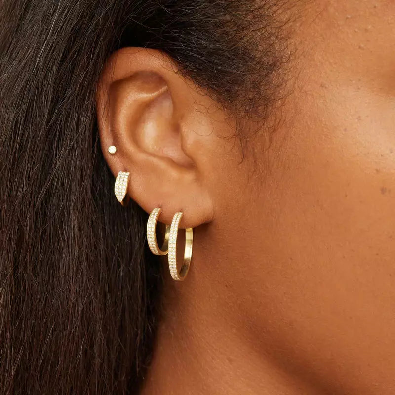 Small Diamond Ellen Hoops