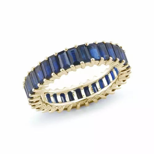 Kristyn Kylie Baguette Sapphire Ring in Blue Sapphire