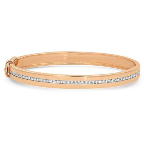 Bangle with Pave Diamond Row