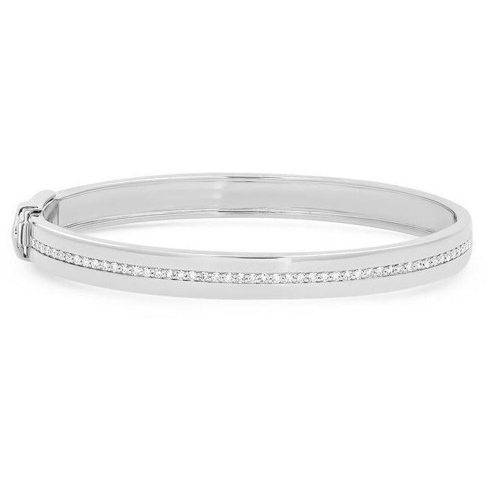 Bangle with Pave Diamond Row