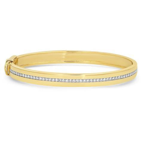 Bangle with Pave Diamond Row