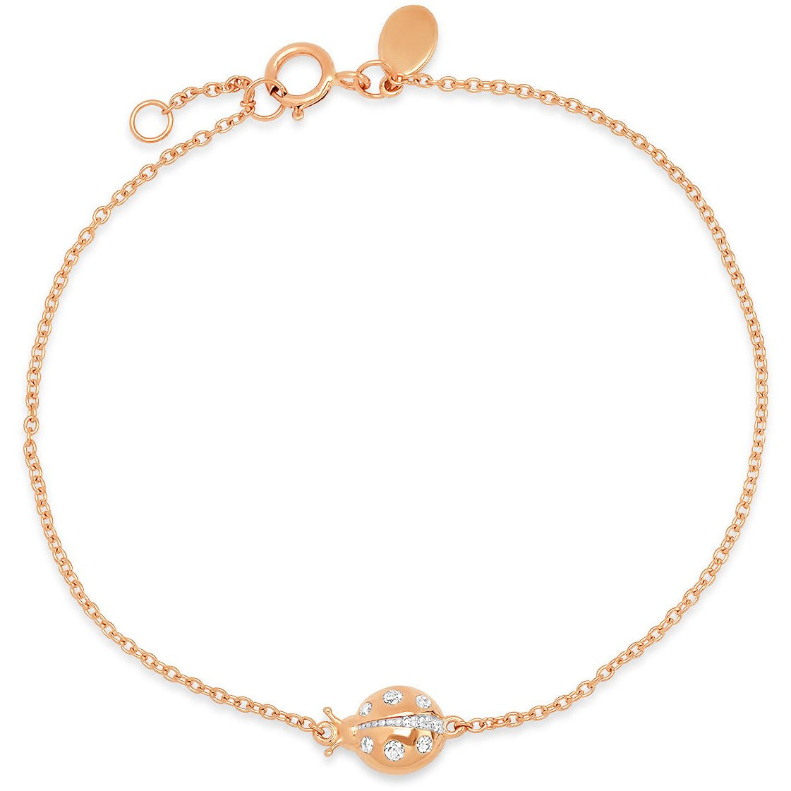 Diamond Crawling Ladybug Bracelet
