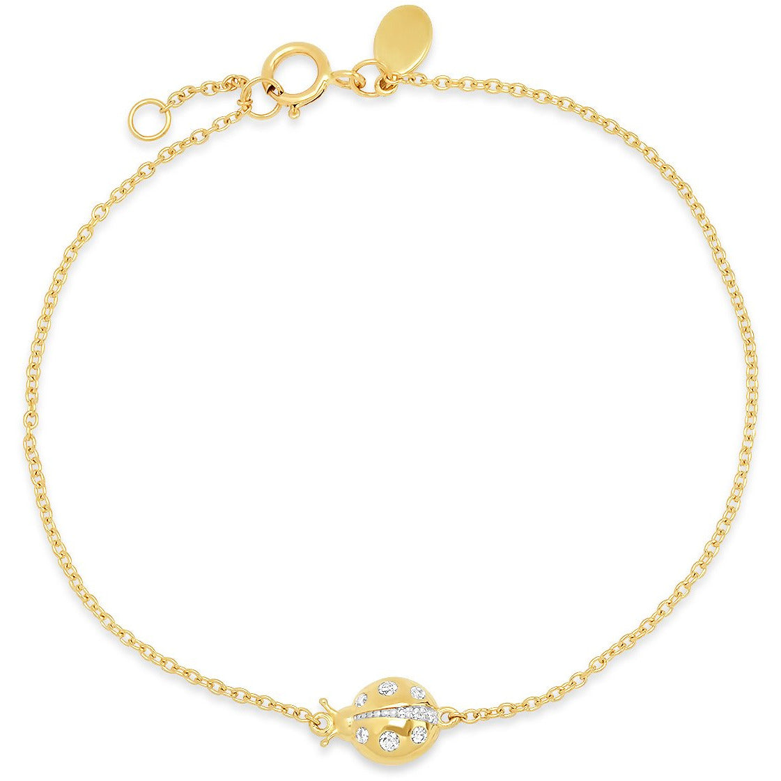 Diamond Crawling Ladybug Bracelet