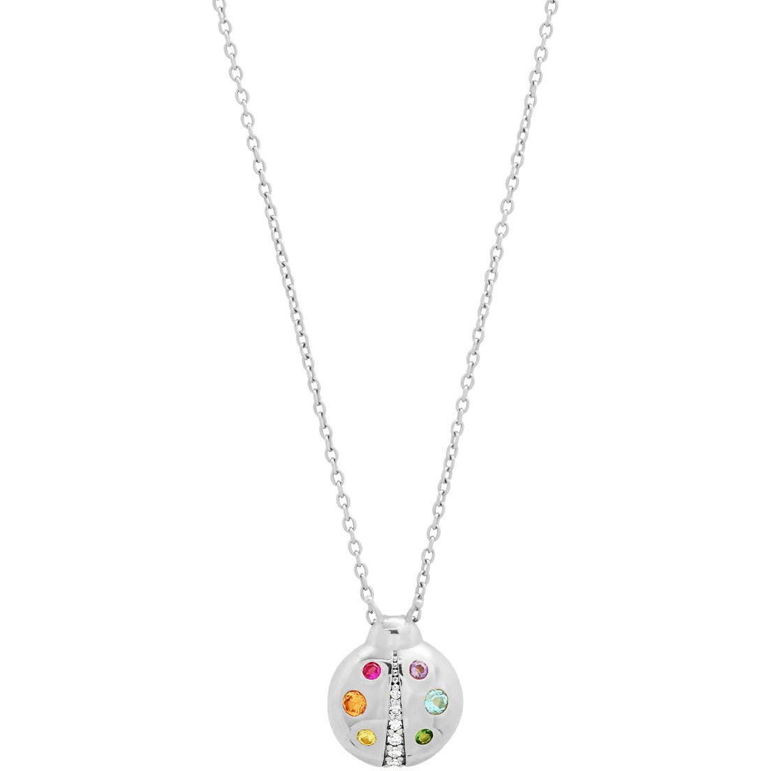 Multi Colored Baby Ladybug Necklace
