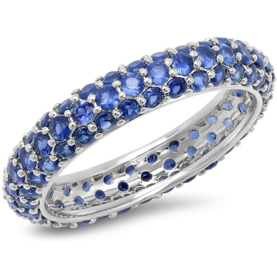 Blue Sapphire Domed Ring