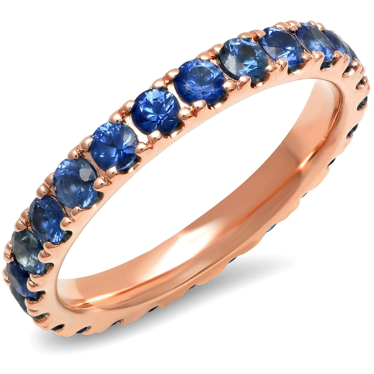 Large Blue Sapphire Eternity Band