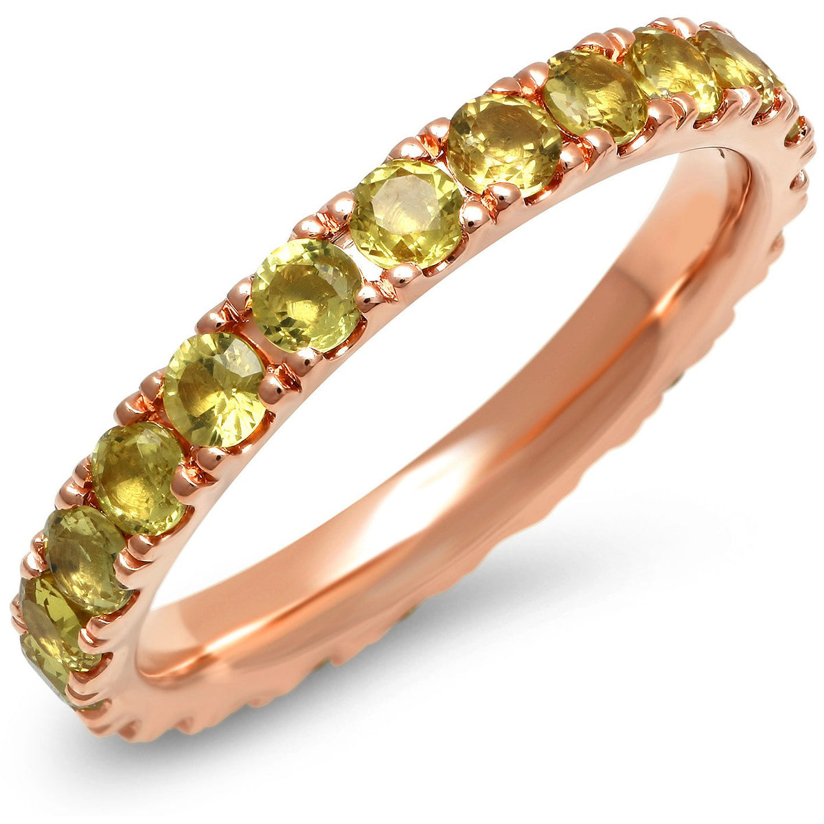 Large Yellow Sapphire Eternity Band